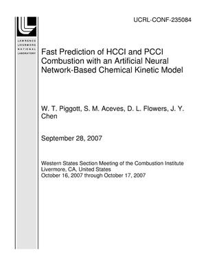 Fast Prediction of HCCI and PCCI Combustion with an Artificial Neural Network-Based Chemical Kinetic Model