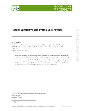 Recent Development in Proton Spin Physics