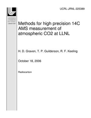 Methods for high precision 14C AMS measurement of atmospheric CO2 at LLNL