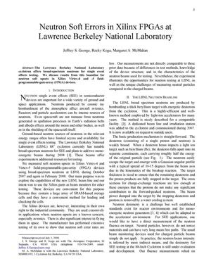 Neutron Soft Errors in Xilinx FPGAs at Lawrence Berkeley National Laboratory