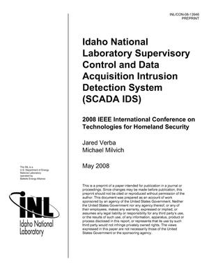 Idaho National Laboratory Supervisory Control and Data Acquisition Intrusion Detection System (SCADA IDS)
