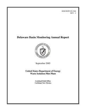 Delaware Basin Monitoring Annual Report