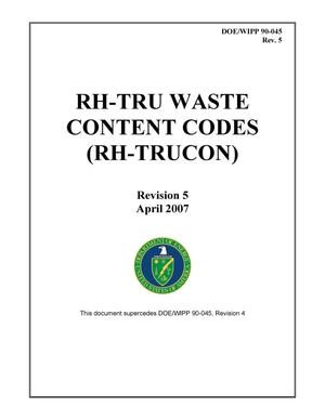 RH-TRU Waste Content Codes (RH TRUCON)