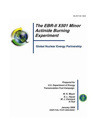 The EBR-II X501 Minor Actinide Burning Experiment