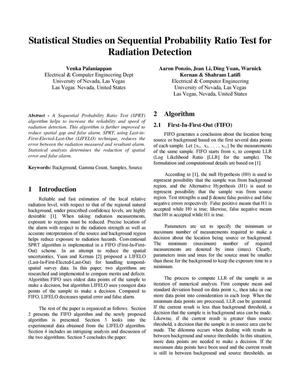 Statistical Studies on Sequential Probability Ratio Test for Radiation Detection