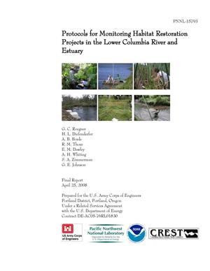 Protocols for Monitoring Habitat Restoration Projects in the Lower Columbia River and Estuary