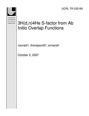 3H(d,n)4He S-factor from Ab Initio Overlap Functions