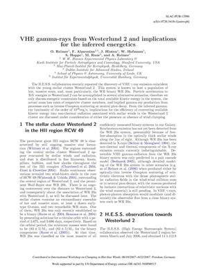VHE Gamma-Rays From Westerlund 2 And Implications for the Inferred Energetics