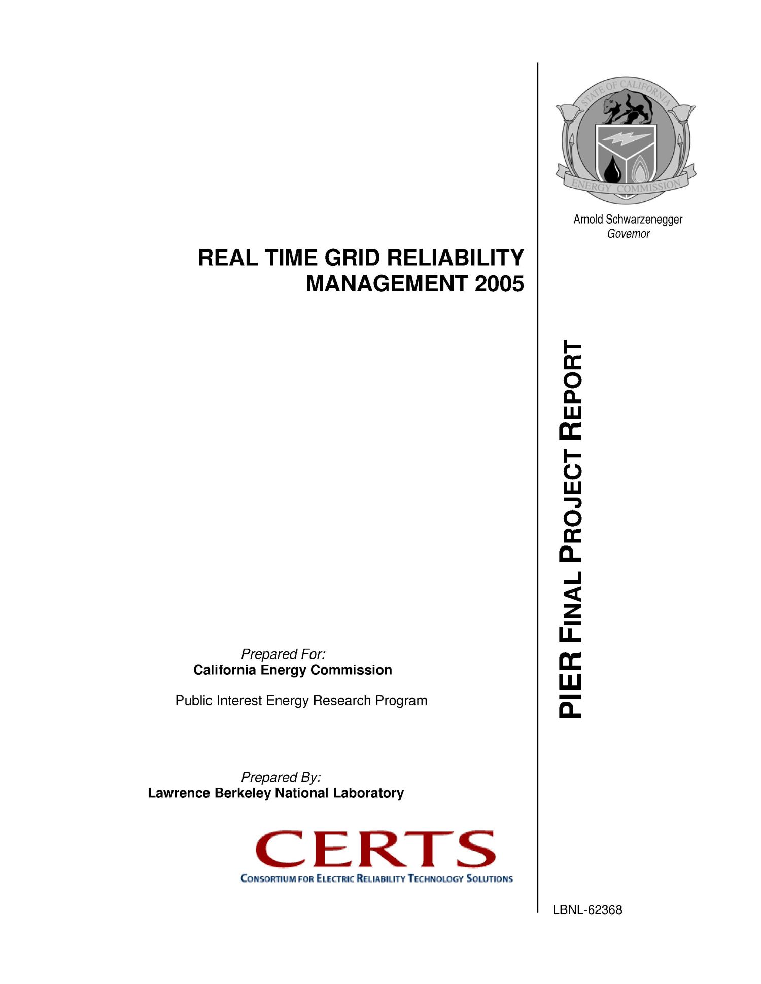 Real Time Grid Reliability Management 2005
                                                
                                                    [Sequence #]: 1 of 337
                                                
