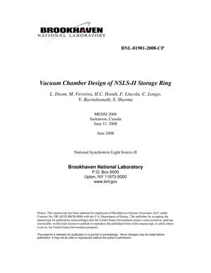 Vacuum Chamber Design of NSLS-II Storage Ring