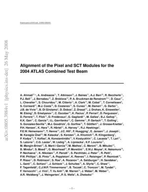 Alignment of the Pixel and SCT Modules for the 2004 ATLAS Combined Test Beam