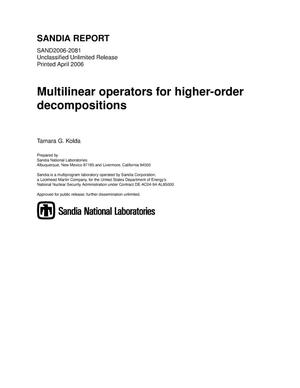 Multilinear operators for higher-order decompositions.