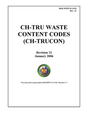 CH-TRU Waste Content Codes (CH-TRUCON)