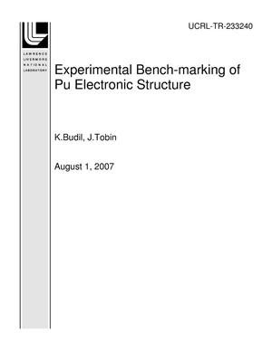 Experimental Bench-marking of Pu Electronic Structure