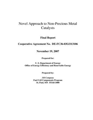 Final Report - Novel Approach to Non-Precious Metal Catalysts