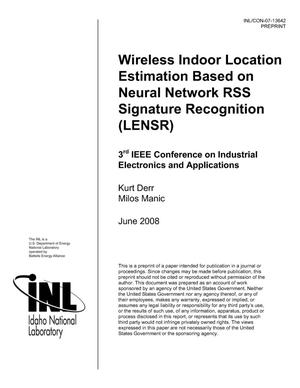 Wireless Indoor Location Estimation Based on Neural Network RSS Signature Recognition (LENSR)