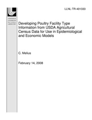 Developing Poultry Facility Type Information from USDA Agricultural Census Data for Use in Epidemiological and Economic Models
