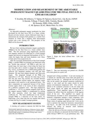 Modification and Measurement of the Adjustable Permanent Magnet Quadrupole for the Final Focus in a Linear Collider