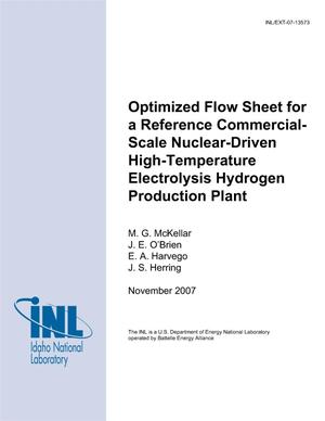 Optimized Flow Sheet for a Reference Commercial-Scale Nuclear-Driven High-Temperature Electrolysis Hydrogen Production Plant