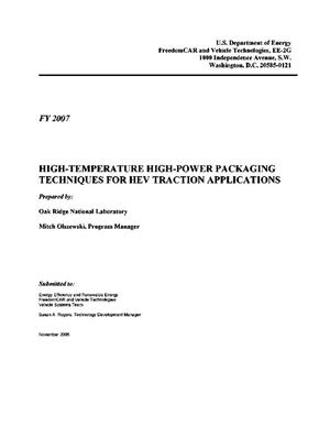 High-Temperature High-Power Packaging Techniques for HEV Traction Applications