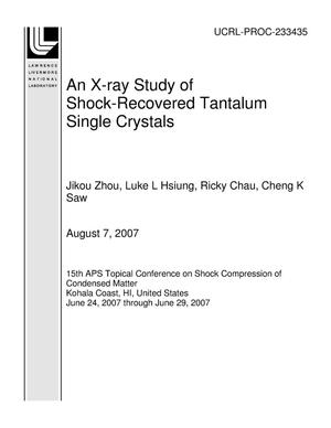 An X-ray Study of Shock-Recovered Tantalum Single Crystals