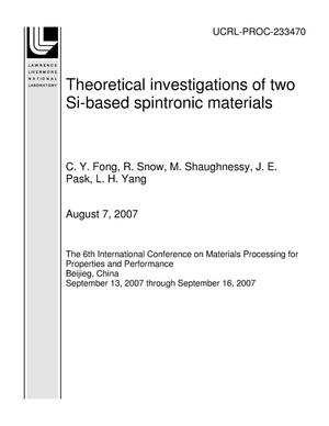 Theoretical investigations of two Si-based spintronic materials