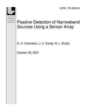 Passive Detection of Narrowband Sources Using a Sensor Array