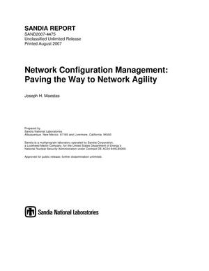 Network configuration management : paving the way to network agility.