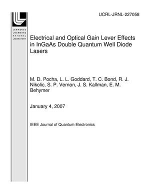 Electrical and Optical Gain Lever Effects in InGaAs Double Quantum Well Diode Lasers