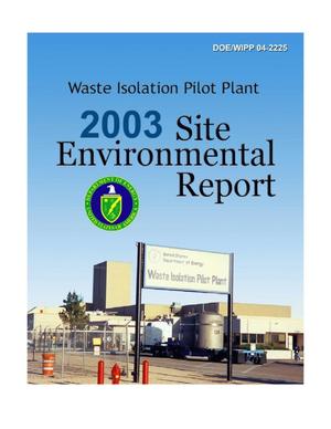 Waste Isolation Pilot Plant 2003 Site Environmental Report
