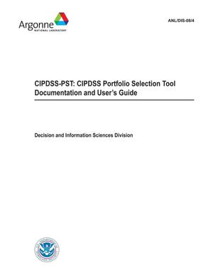 CIPDSS-PST: CIPDSS Portfolio Election Tool Documentation and User's Guide.
