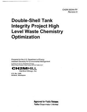 DOUBLE SHELL TANK (DST) INTEGRITY PROJECT HIGH LEVEL WASTE CHEMISTRY OPTIMIZATION
