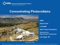 Presentation: Concentrating Photovoltaics