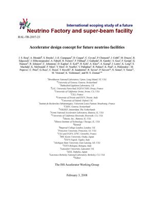 Accelerator Design Concept for Future Neutrino Facilities