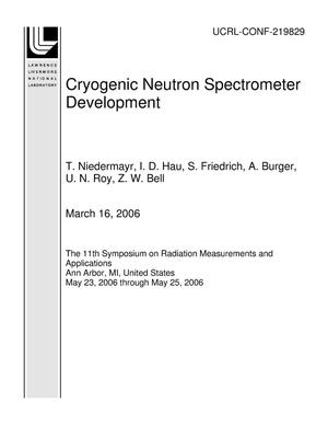 Cryogenic Neutron Spectrometer Development
