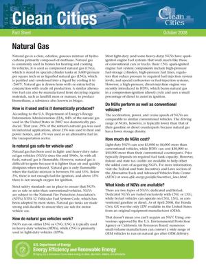 Clean Cities: Natural Gas (Fact Sheet)