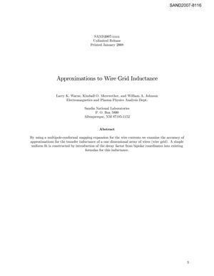 Approximations to wire grid inductance.