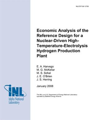 Economic Analysis of the Reference Design for a Nuclear-Driven High-Temperature-Electrolysis Hydrogen Production Plant