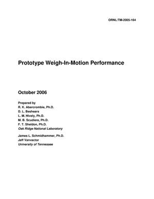 Prototype Weigh-In-Motion Performance