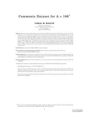 Nuclear Data Sheets for A = 166