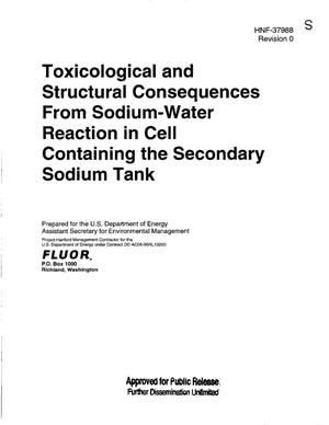 TOXICOLOGICAL AND STRUCTURAL CONSEQUENCES FROM SODIUM-WATER REACTION IN CELL CONTAINING THE SECONDARY SODIUM TANK