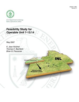 Feasibility Study for Operable Unit 7-13/14