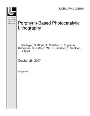 Porphyrin-Based Photocatalytic Lithography
