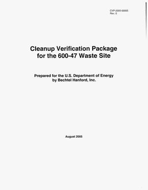 Cleanup Verification Package for the 600-47 Waste Site