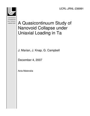 A Quasicontinuum Study of Nanovoid Collapse under Uniaxial Loading in Ta