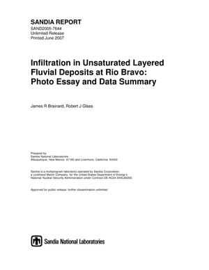 Infiltration in unsaturated layered fluvial deposits at Rio Bravo : photo essay and data summary.
