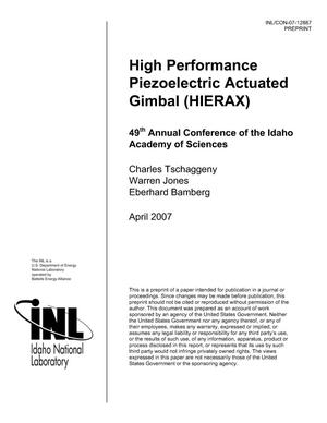 High Performance Piezoelectric Actuated Gimbal (HIERAX)