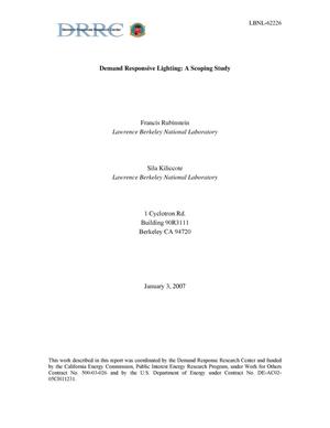 Demand Responsive Lighting: A Scoping Study