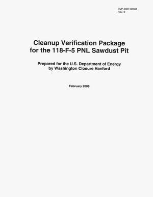 Cleanup Verification Package for the 118-F-5 PNL Sawdust Pit