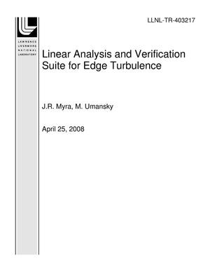 Linear Analysis and Verification Suite for Edge Turbulence